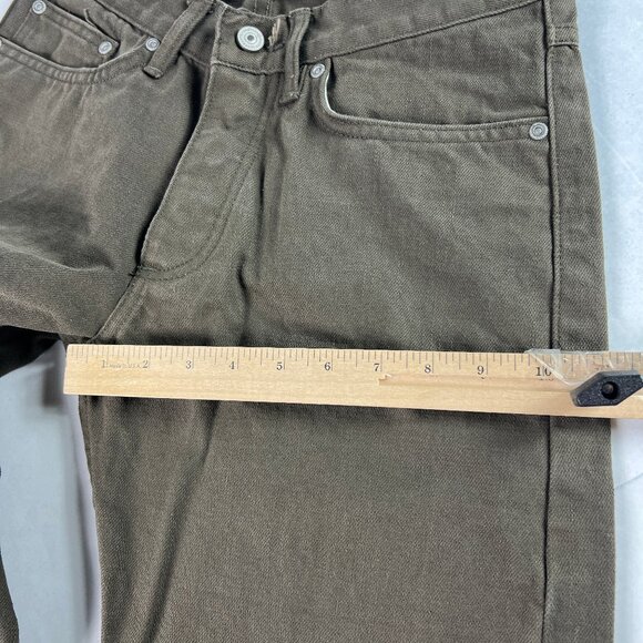 Gustin Jeans Men 28x32* 567 Slim Straight Army Green Faded Selvedge Denim Tag 31 - Picture 14 of 16